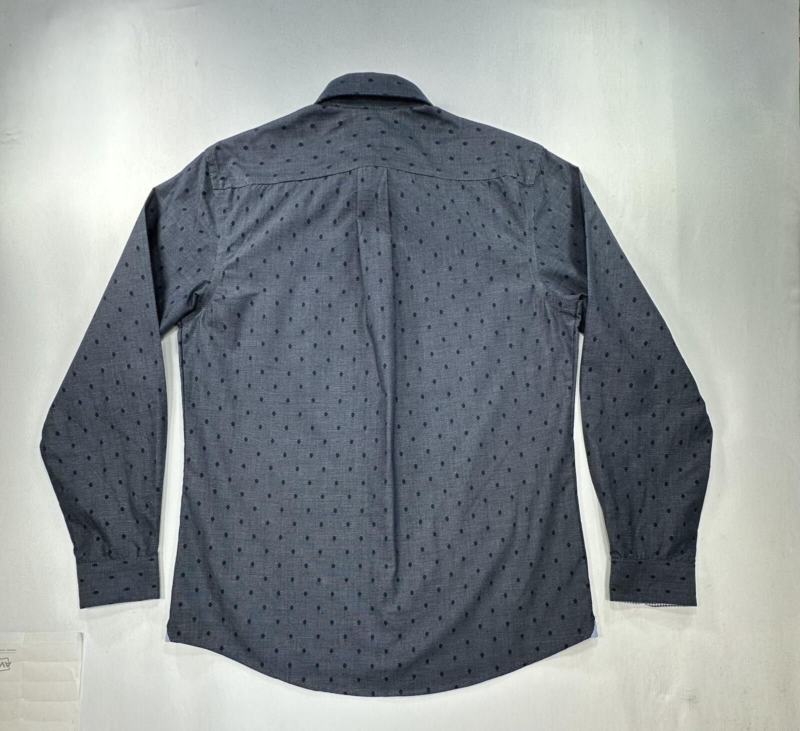 Van Heusen Van Heusen Originals Slim Fit Polka Dot Button-Up Gray Men M Size US M / EU 48-50 / 2 - 2 Thumbnail