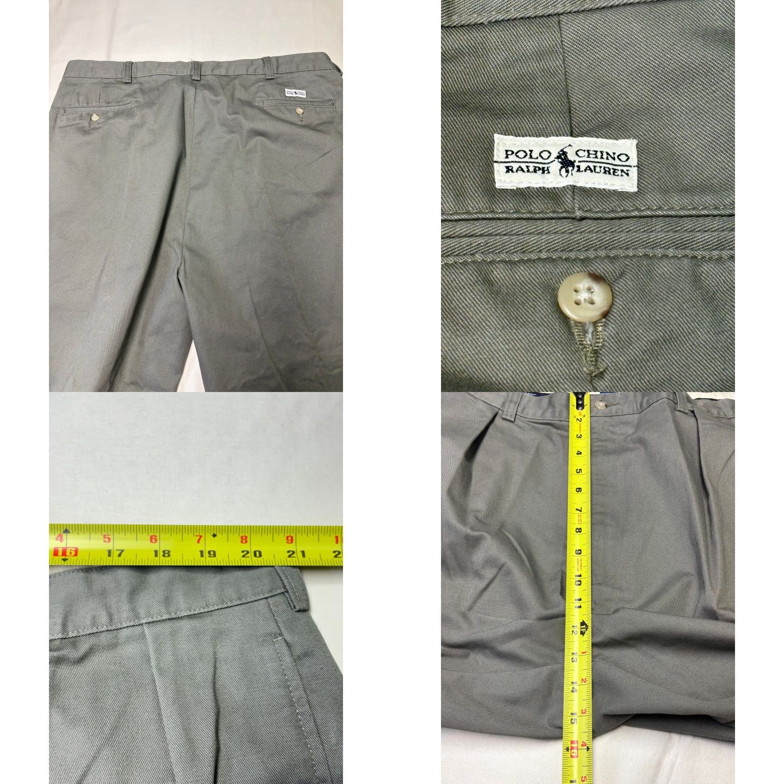 Polo Ralph Lauren VINTAGE Polo Ralph Lauren Chino Pants Mens 42x32 Pleated Khaki Cotton Relaxed Fit Size US XL / EU 56 / 4 - 8 Thumbnail