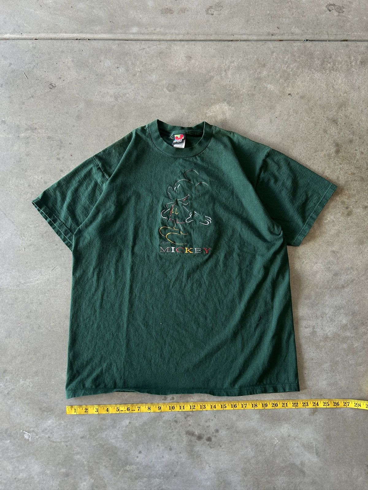 Disney Vintage 90s Green Mickey Mouse Tee Size US XL / EU 56 / 4 - 1 Thumbnail