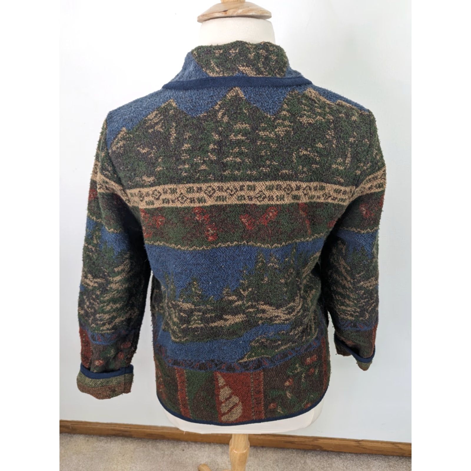VINTAGE 90s Fleece Wildlife Outdoor Coat Jacket Women's Large