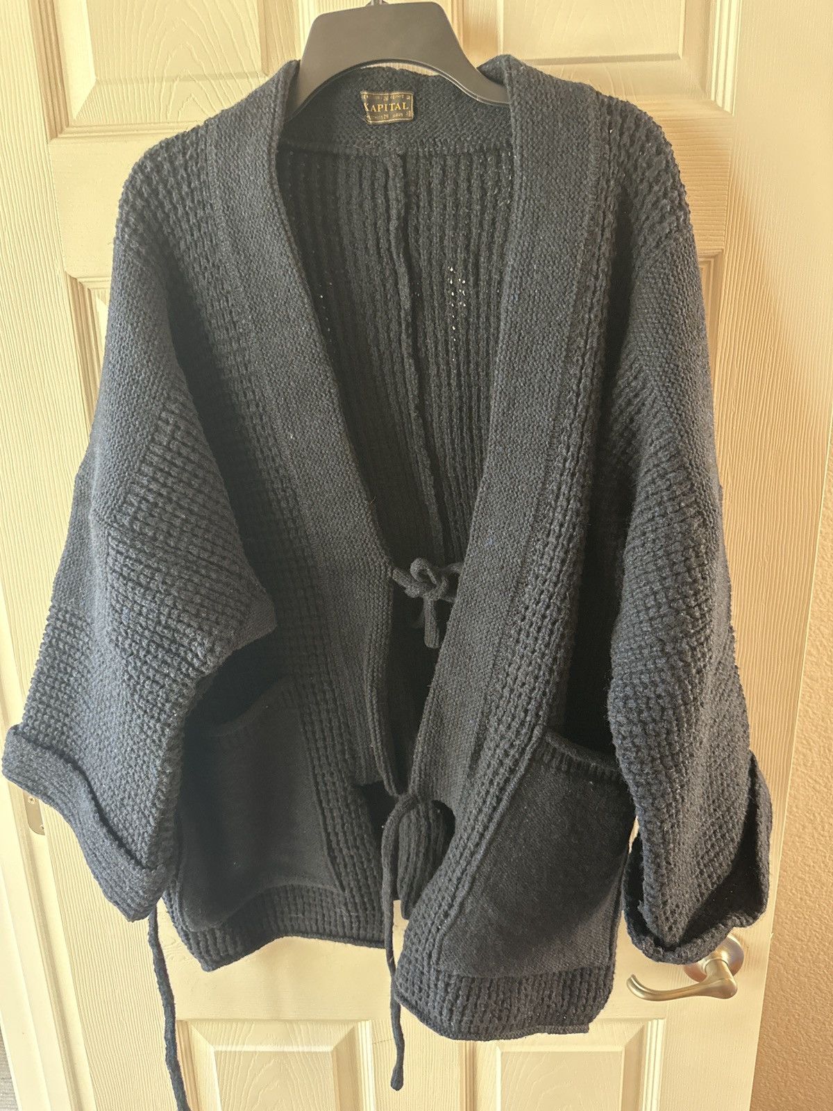 Kapital Kapital 3G knit wool kimono- Navy Size US XL / EU 56 / 4 - 2 Thumbnail