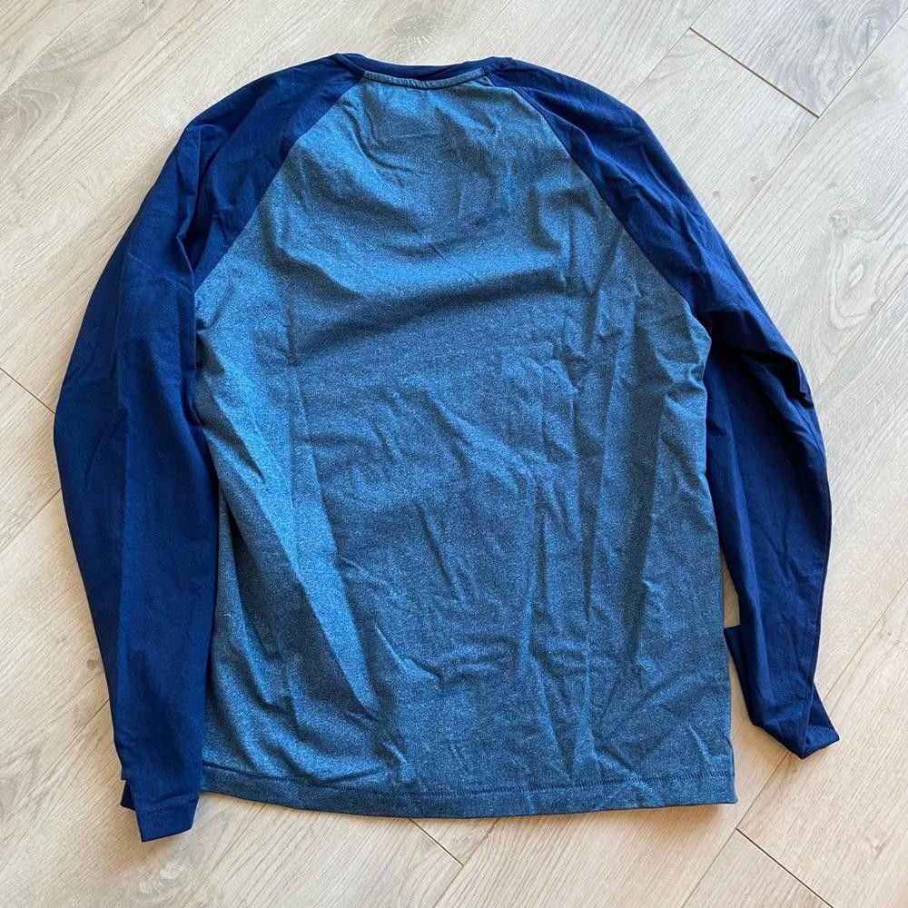 Lucky Brand Lucky Brand Two Toned Blue Soft Raglan Long Sleeve Shirt Size US L / EU 52-54 / 3 - 4 Thumbnail