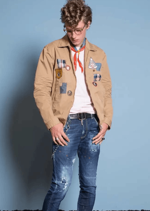 Dsquared2 Dsquared2 Khaki Destruction Badge Jacket Size 56 Size US XL / EU 56 / 4 - 1 Thumbnail