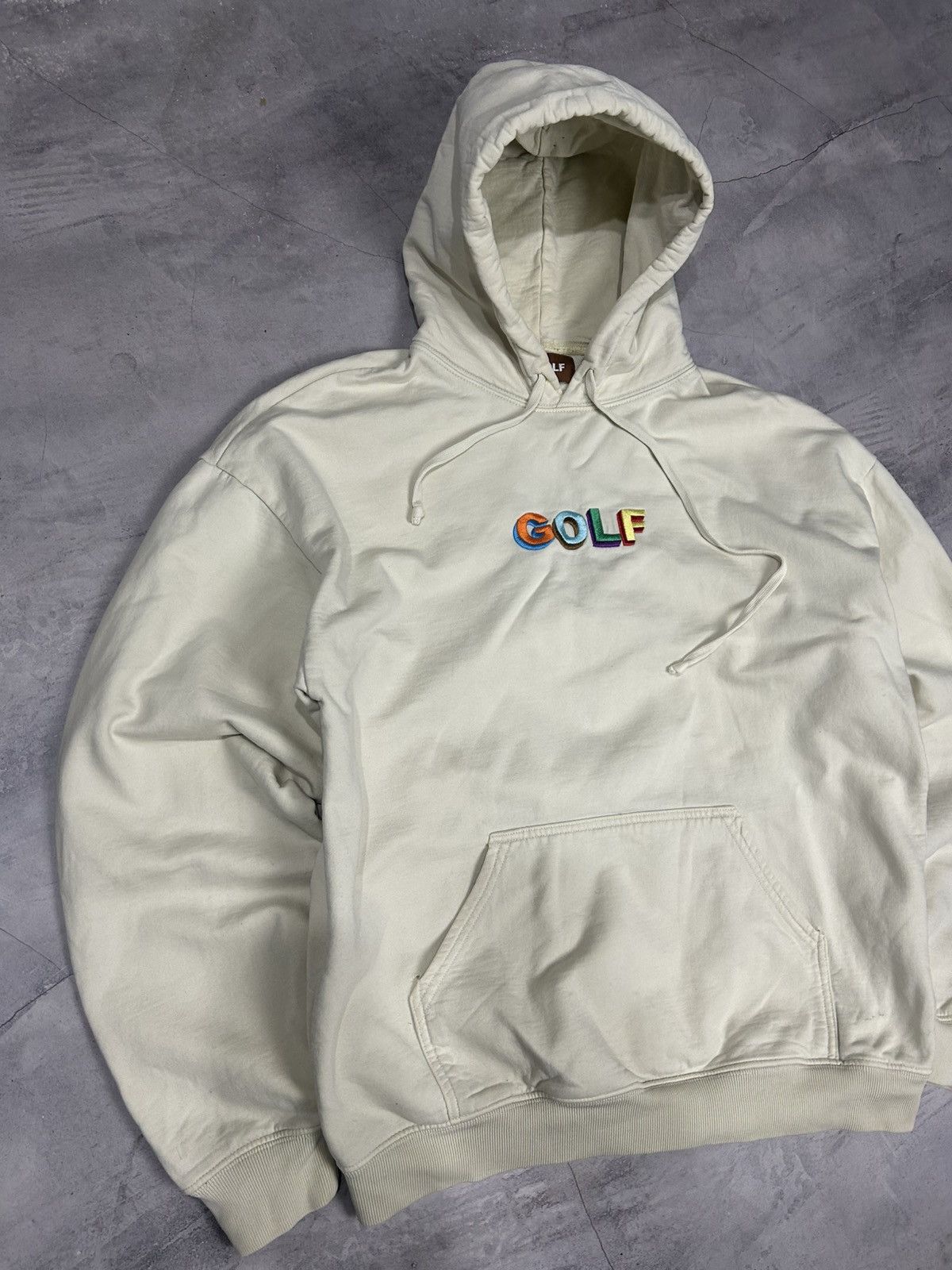 Golf Wang Golf logo hoodie embroidered cream multi color rare Size US M / EU 48-50 / 2 - 3 Thumbnail