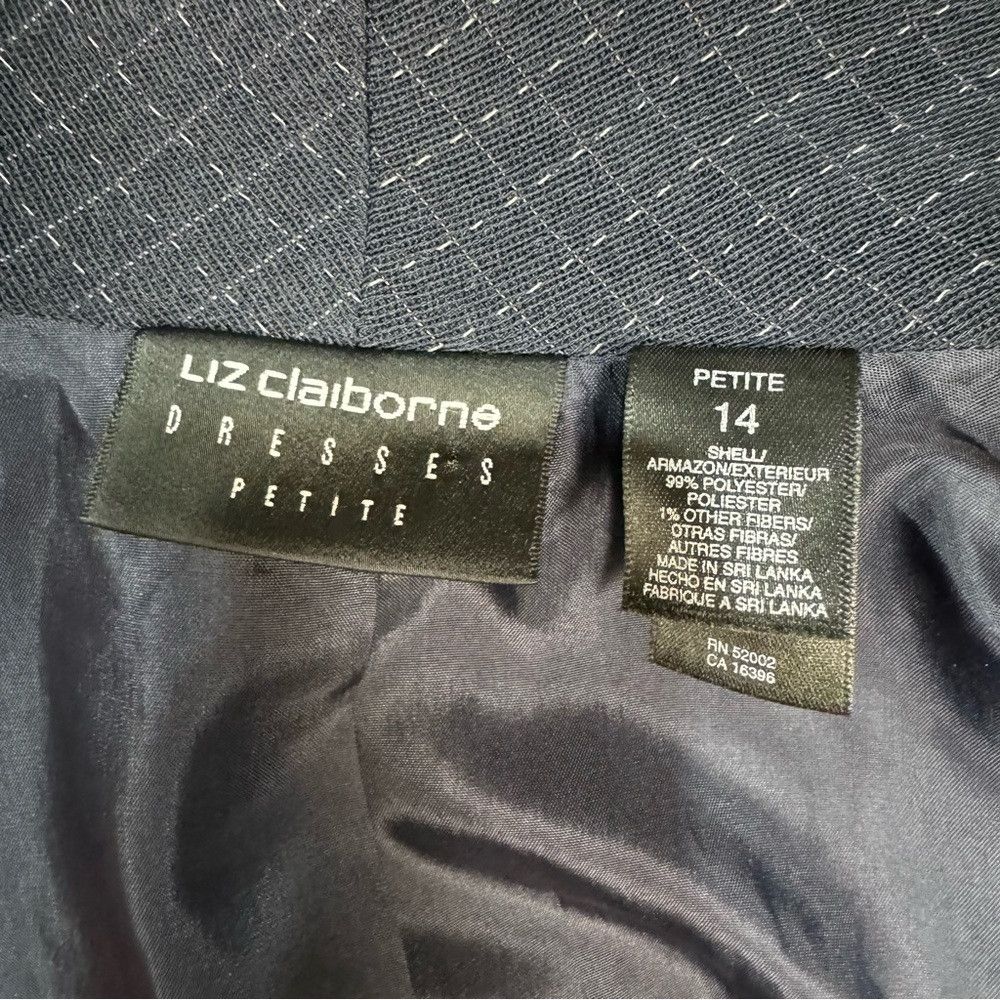 Other NWT New $168 Liz Claiborne Crepe Long Sleeve Navy Jacket Si Size XL / US 12-14 / IT 48-50 - 6 Thumbnail