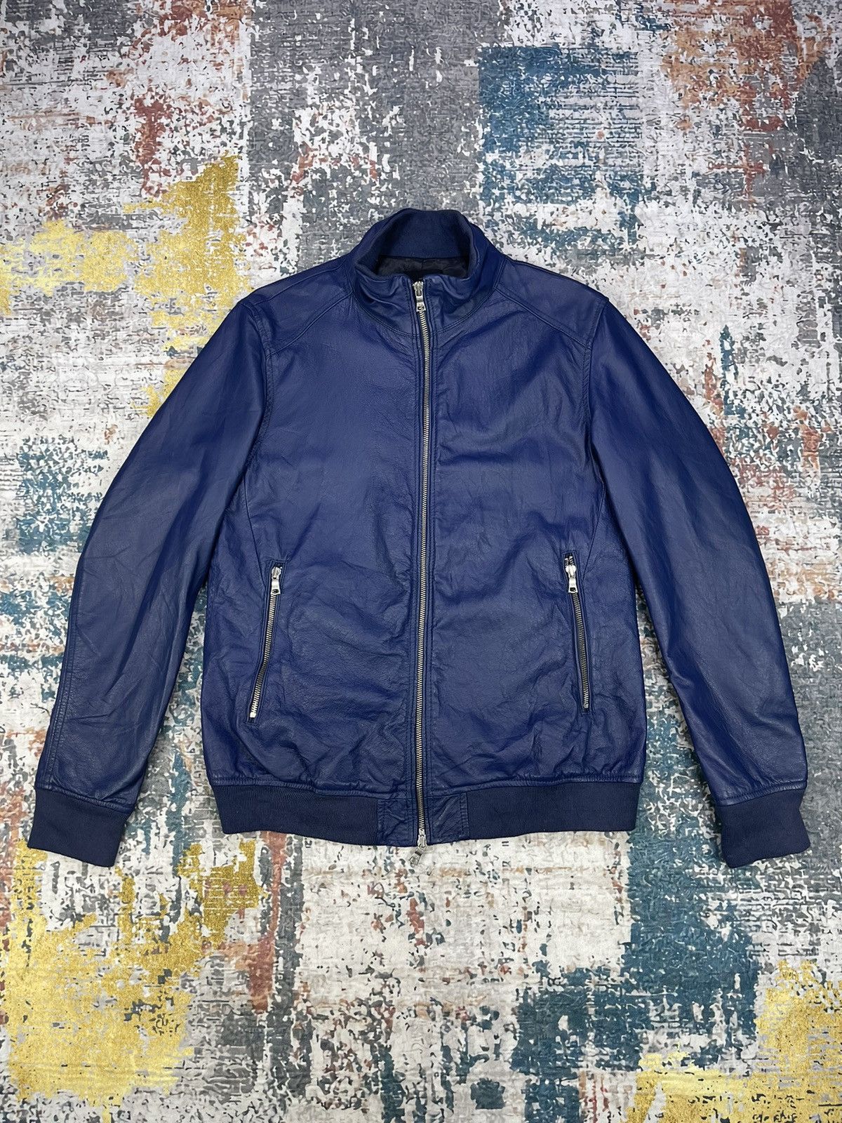 Genuine Leather Daytona Universal Freaks Blue Leather Jackets Size US M / EU 48-50 / 2 - 1 Thumbnail