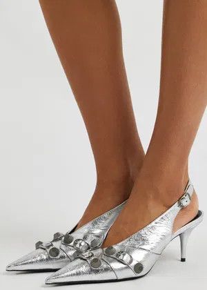 Balenciaga o1y0625 Slingback Pumps in Silver Size US 6 / IT 36 - 5 Thumbnail
