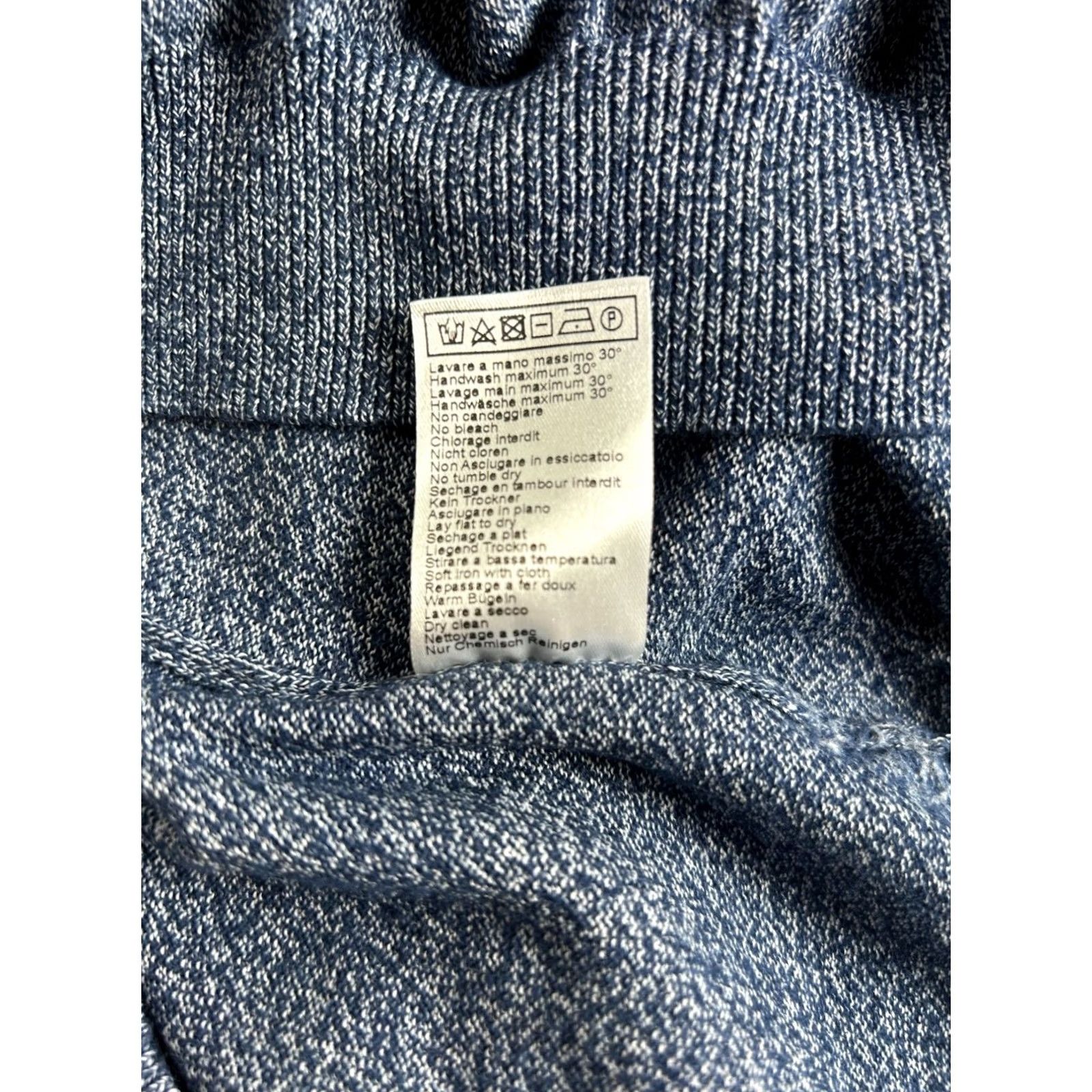 Vintage Hagen Carmel CA Mens Heather Blue Knit Hoodie Sweater Medium Pullover Italy NWOT Size US M / EU 48-50 / 2 - 8 Thumbnail