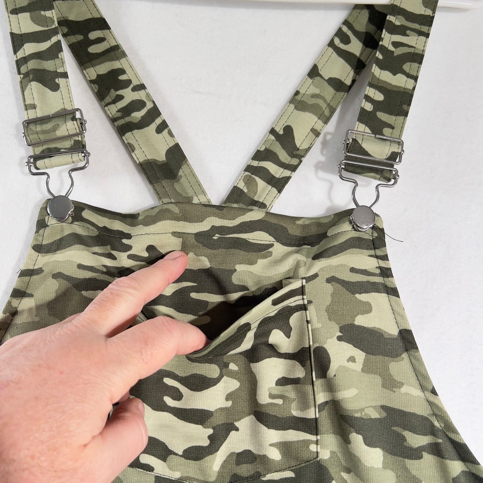Other Jolie & Joy Camouflage Overalls Tunic Top Woman's 1X Green Size XL / US 12-14 / IT 48-50 - 5 Thumbnail