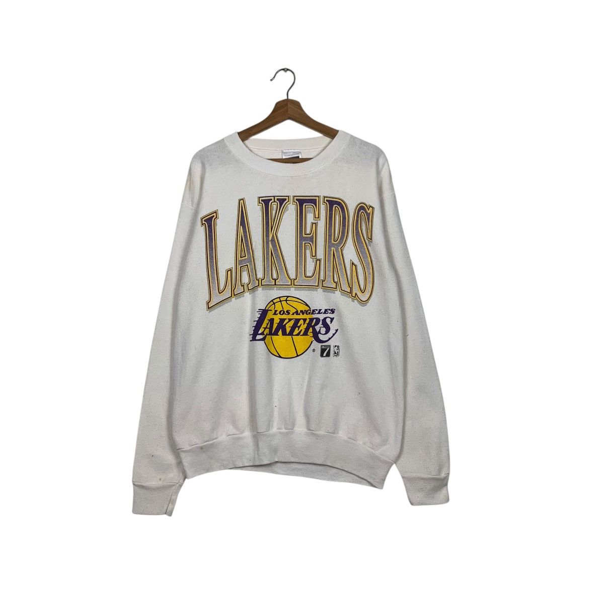 Tultex LOS ANGELES LAKERS Big Logo Sweatshirts Nba Logo 7 #2018-C88 Size US L / EU 52-54 / 3 - 1 Thumbnail