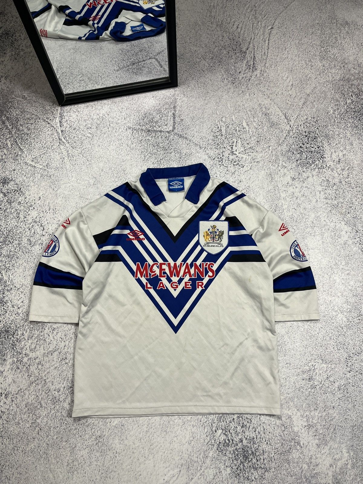 Vintage 1991/93 St Helens Umbro Rugby Jersey Shirt Rare
