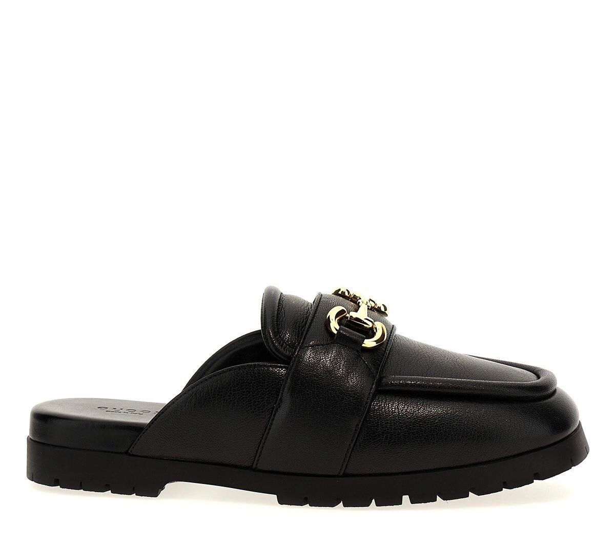 image of Gucci Women’S Leather Mules Size 41 in Black, Women's