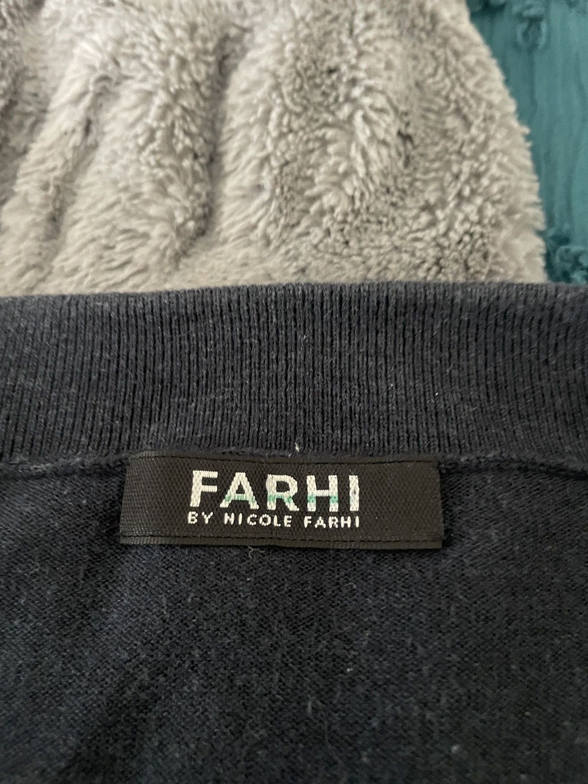 Nicole Farhi 3 Button Striped sleeve polo knit Size US L / EU 52-54 / 3 - 9 Thumbnail