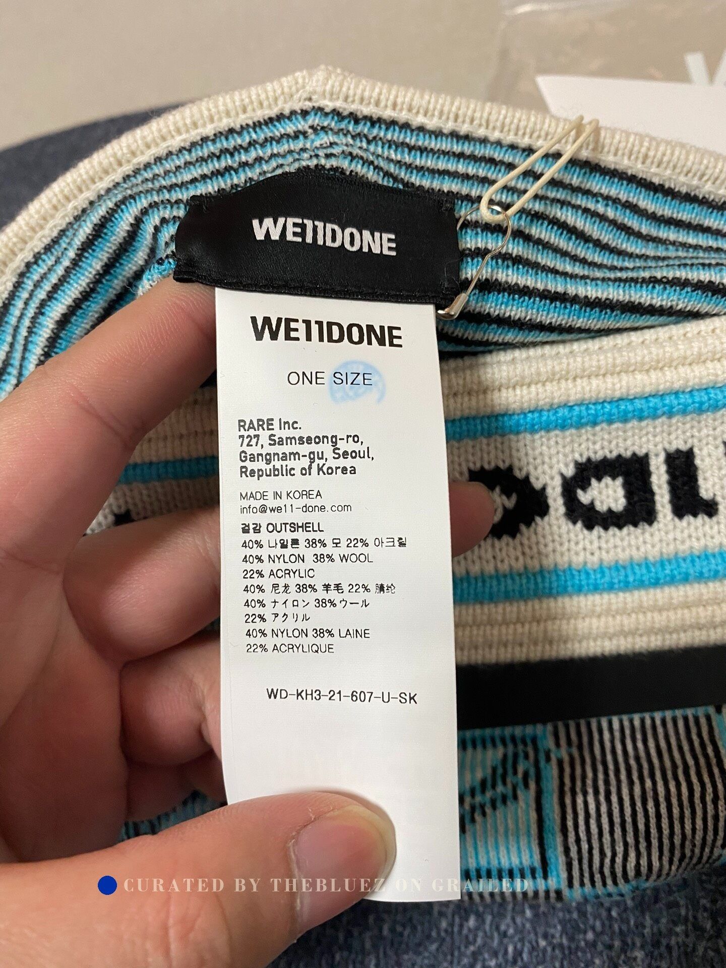 WE11DONE we11done letter beanie Size ONE SIZE - 2 Thumbnail
