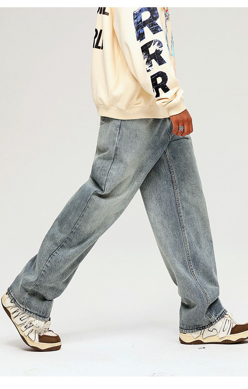 Japanese Brand × Vintage Vintage washed distressed straight wide-leg casual jeans Size US 32 / EU 48 - 4 Thumbnail