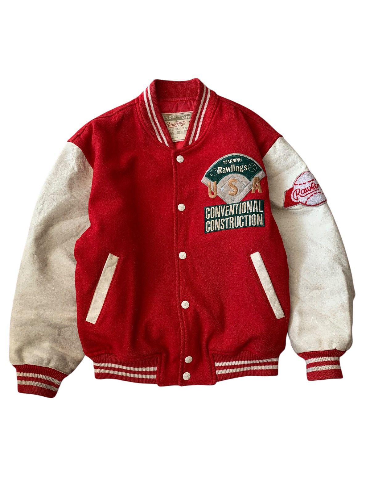 Vintage 🔥VTG RAWLINGS WOOL/LEATHER VARSITY JACKETS Size US M / EU 48-50 / 2 - 4 Thumbnail