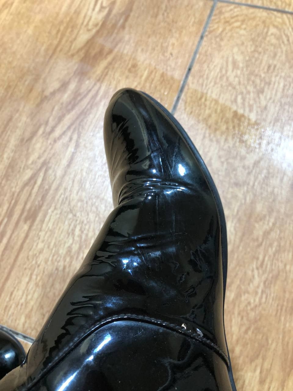 Prada PRADA Womens Black Patent Leather Ankle Boots Size US 8 / IT 38 - 13 Thumbnail