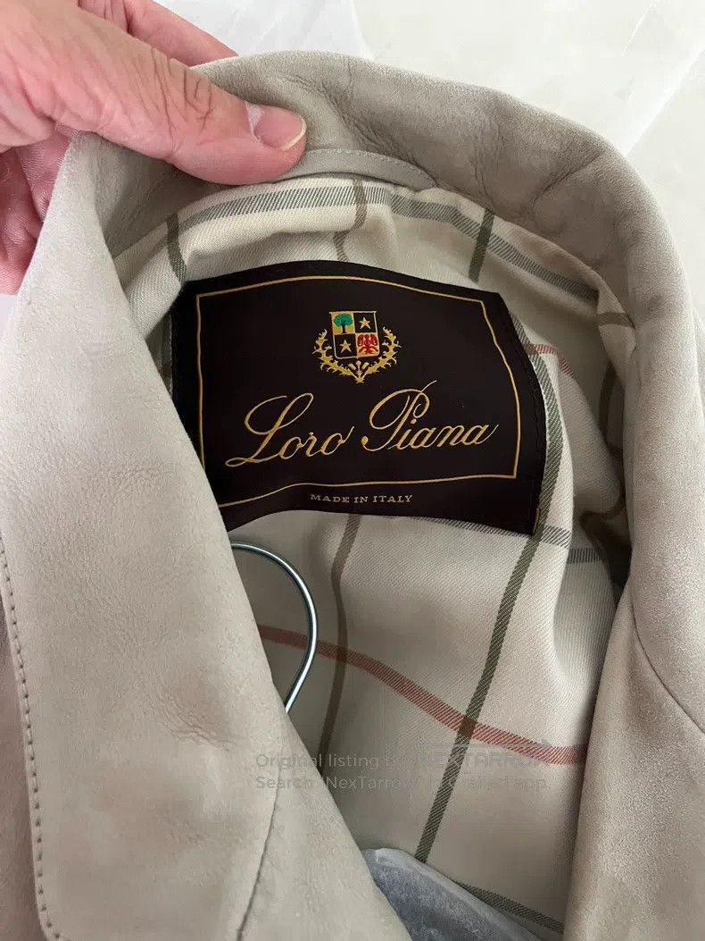 Loro Piana Loro Piana Kidskin Beige Grey Long Trench Coat Size US XL / EU 56 / 4 - 3 Thumbnail