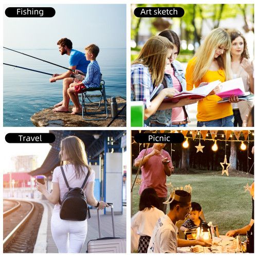 Designer × Homemade YSSOA Portable Folding Grey Camping Chair, 1-Pack Size US L / EU 52-54 / 3 - 2 Thumbnail