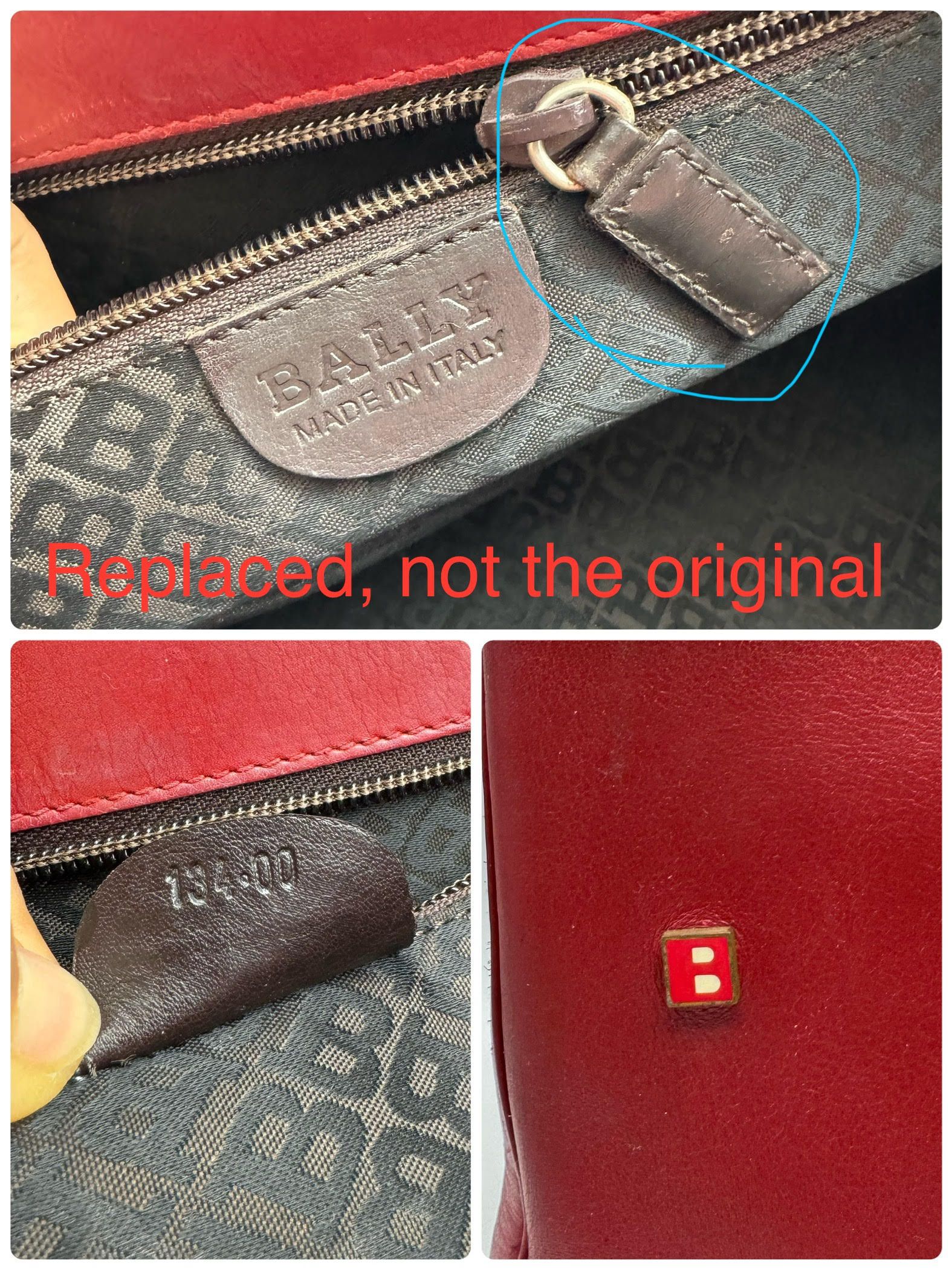 Bally Bally Bordeaux Leather Tote Handbag Size ONE SIZE - 8 Thumbnail