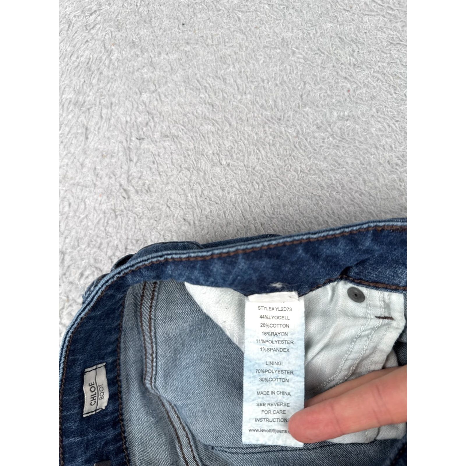 Anthropologie VINTAGE Level 99 Jeans Womens 28 Blue Denim Bootcut Mid 28x33 Jeans Boots Cut Size 28" / US 6 / IT 42 - 7 Thumbnail