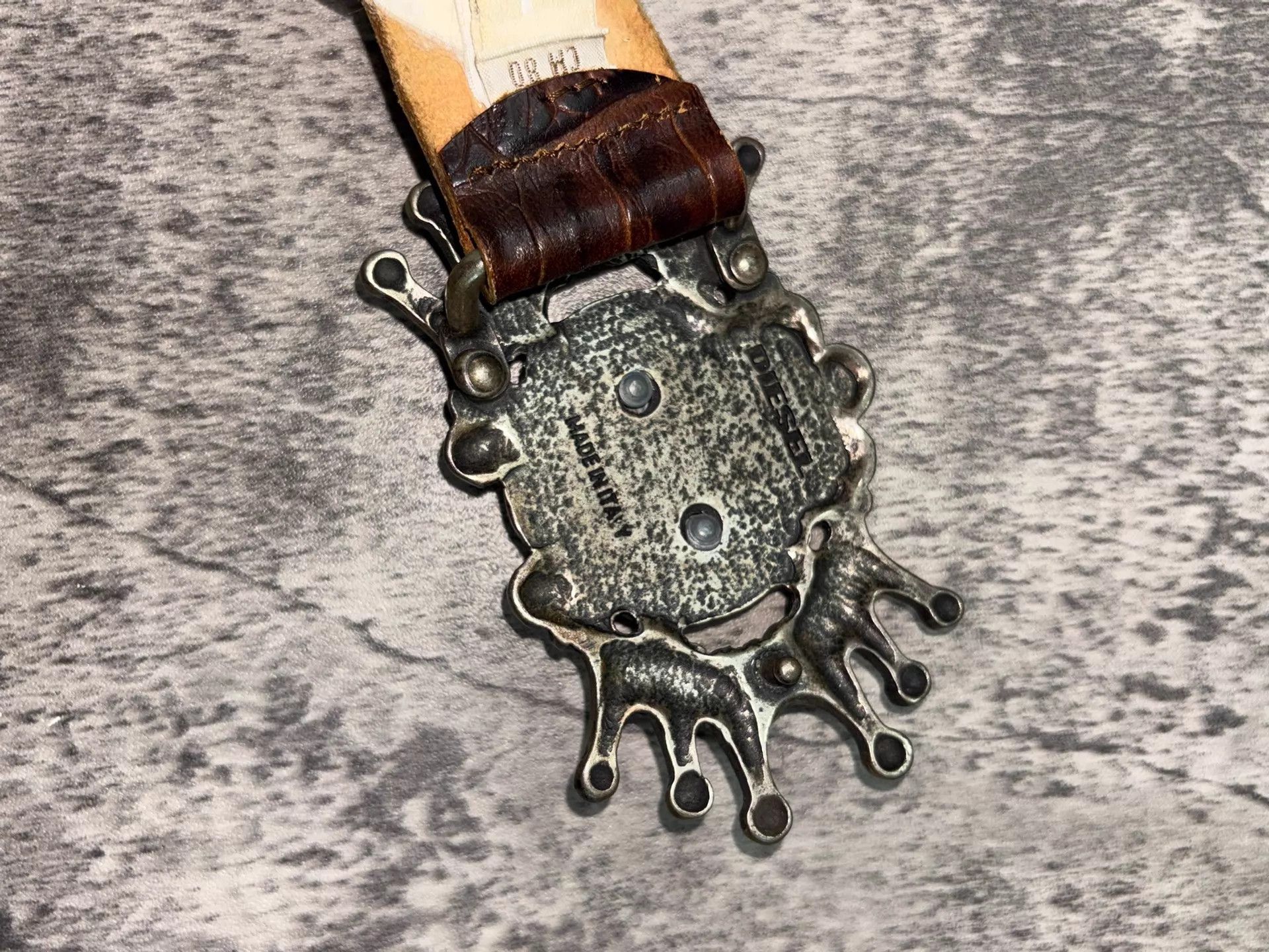 Diesel Diesel Vintage Spiked Metal Buckle Leather Waist Belt Size ONE SIZE - 5 Thumbnail