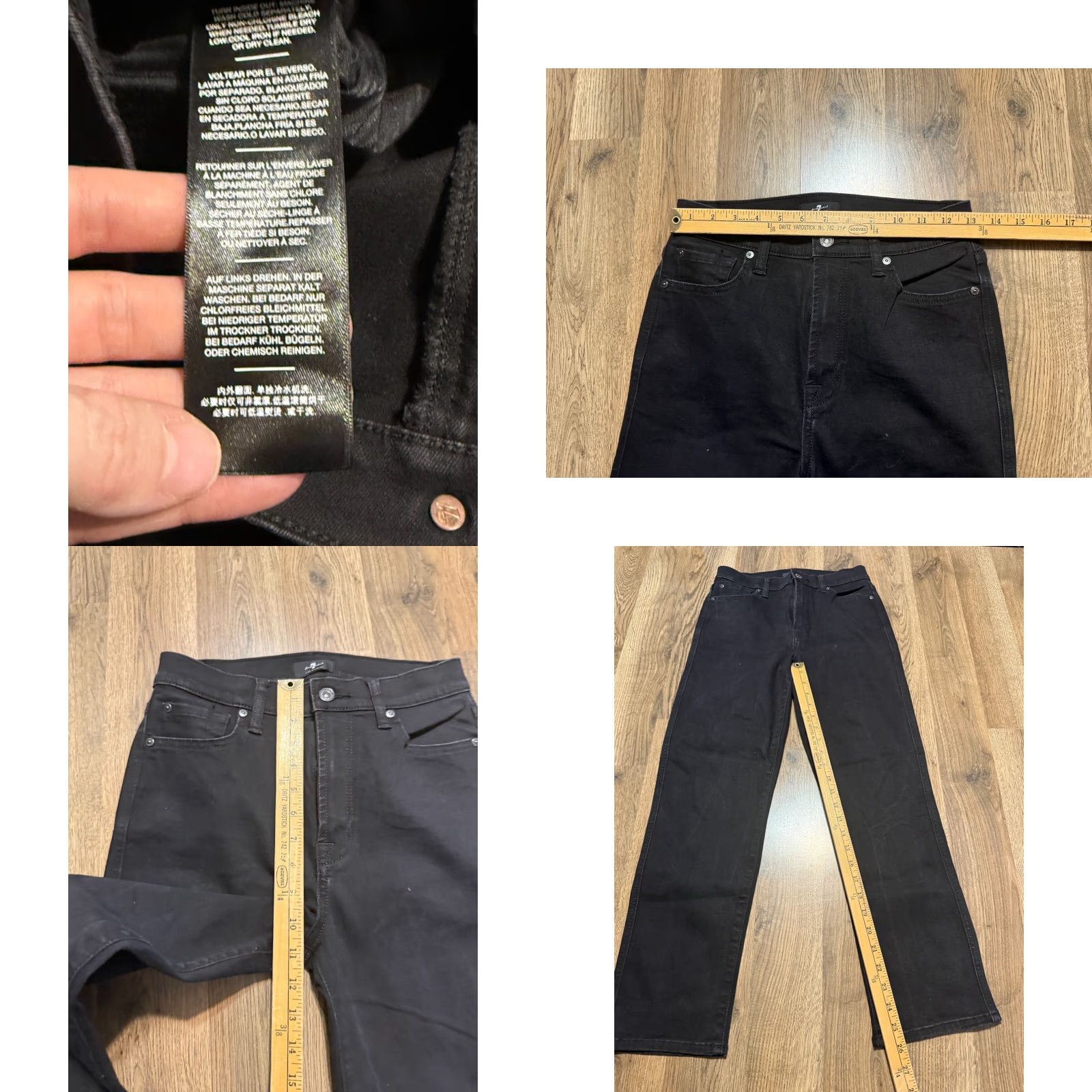7 For All Mankind **Women's 7 For All Mankind Black Denim High Waisted Straight Crop Jean** User: Women's 7 For All Mankind Black Denim High Waisted Straight Crop Jean Size 26" / US 2 / IT 38 - 8 Thumbnail
