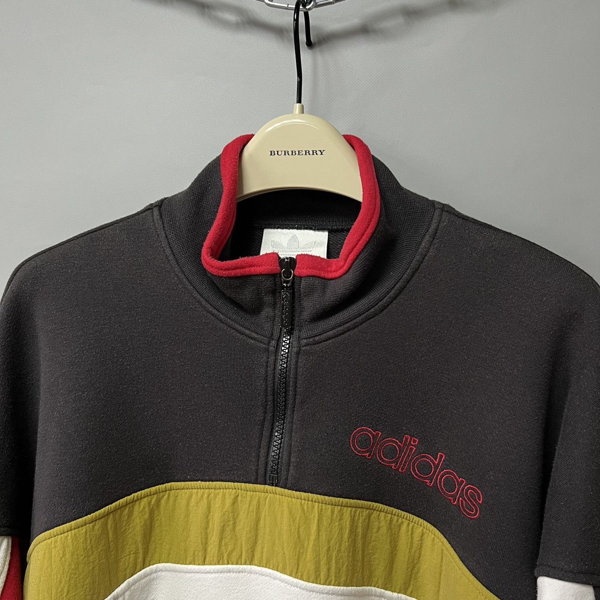 Adidas Adidas 90s Team Big Logo 1/4 Zip Sweatshirt Vintage y2k Size US L / EU 52-54 / 3 - 3 Thumbnail