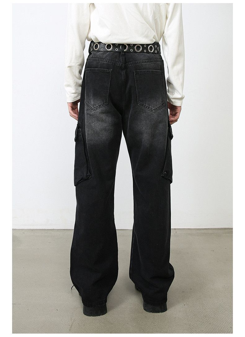 Japanese Brand × Jean High street multi-pocket American washed cargo jeans for men Size US 32 / EU 48 - 5 Thumbnail