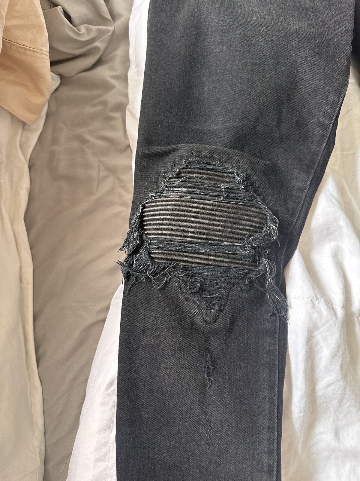 Amiri Amiri Black Biker Thrasher Jean Size US 32 / EU 48 - 2 Thumbnail