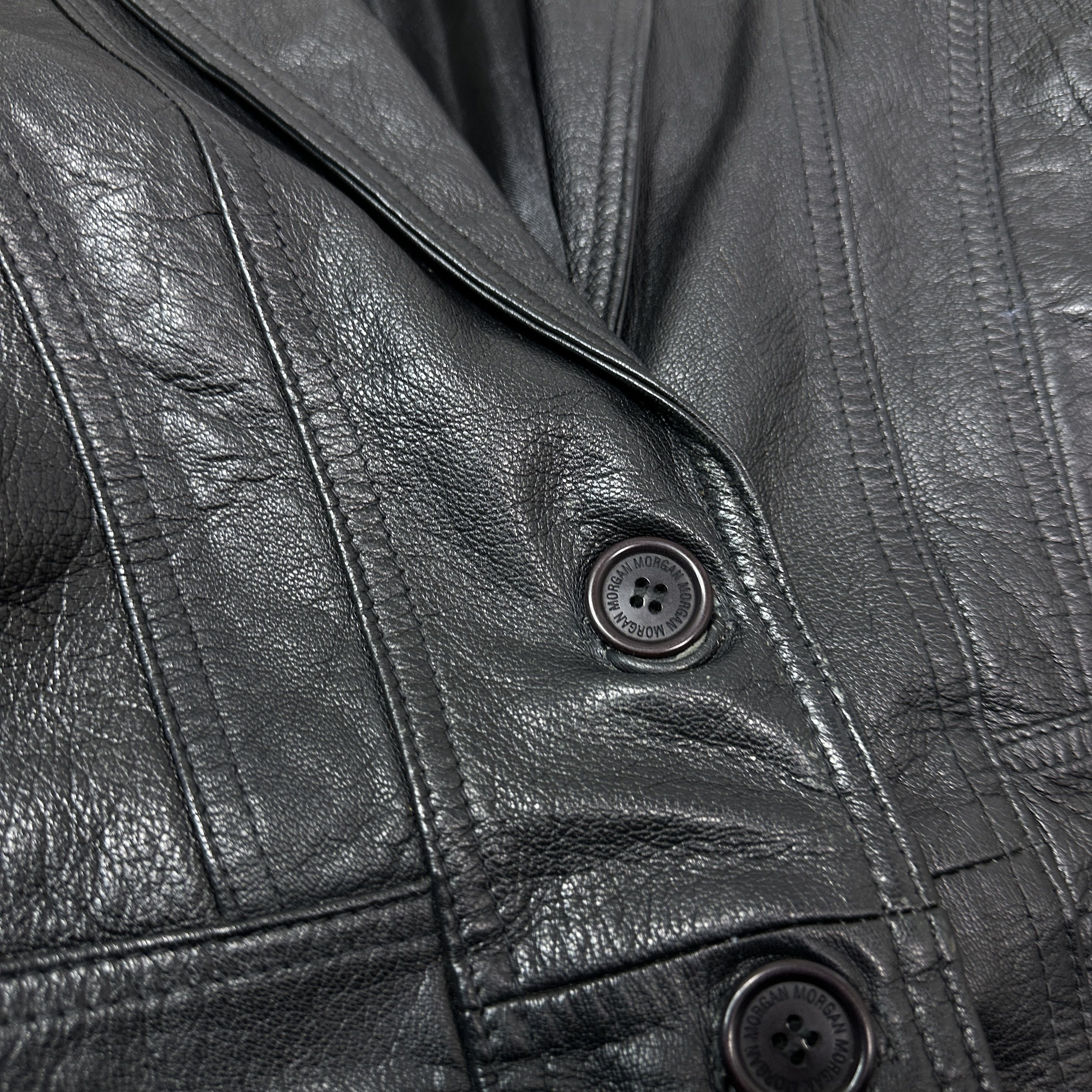 Vintage Vintage Avant Garde Grunge Biker Morgan Leather Jacket Y2K Size S / US 4 / IT 40 - 8 Thumbnail