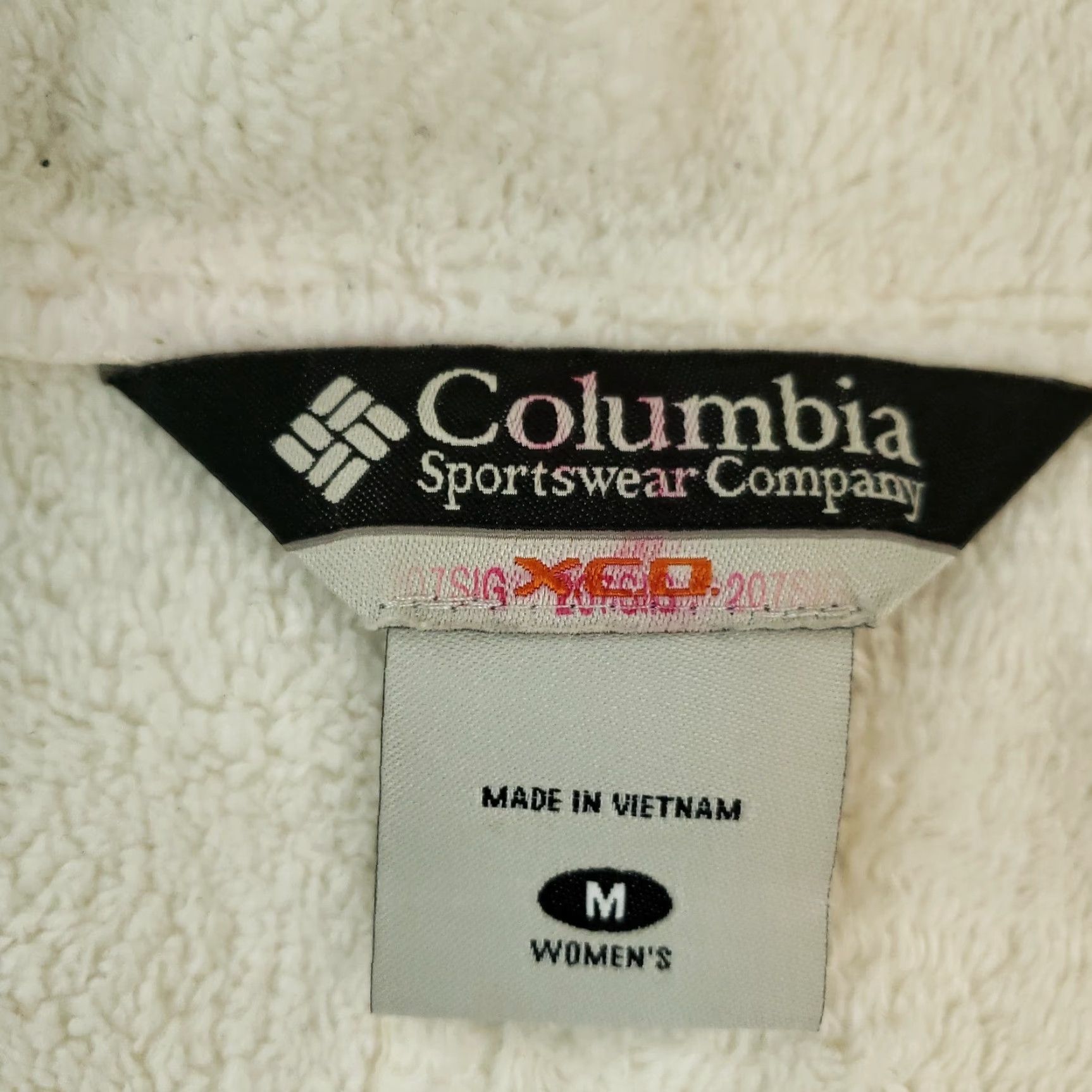 Vintage Columbia Jacket Womens M White Nylon Fleece Hooded Zip Up Casual Size M / US 6-8 / IT 42-44 - 6 Thumbnail
