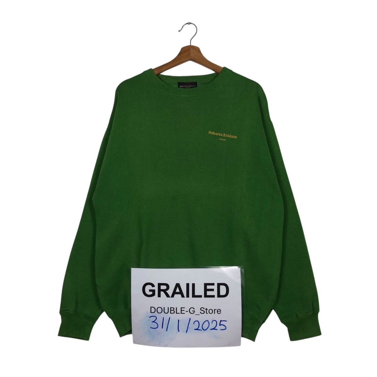 Japanese Brand 📌Vintage Crewneck Sweatshirt Roberta Saldena London Size US L / EU 52-54 / 3 - 1 Thumbnail