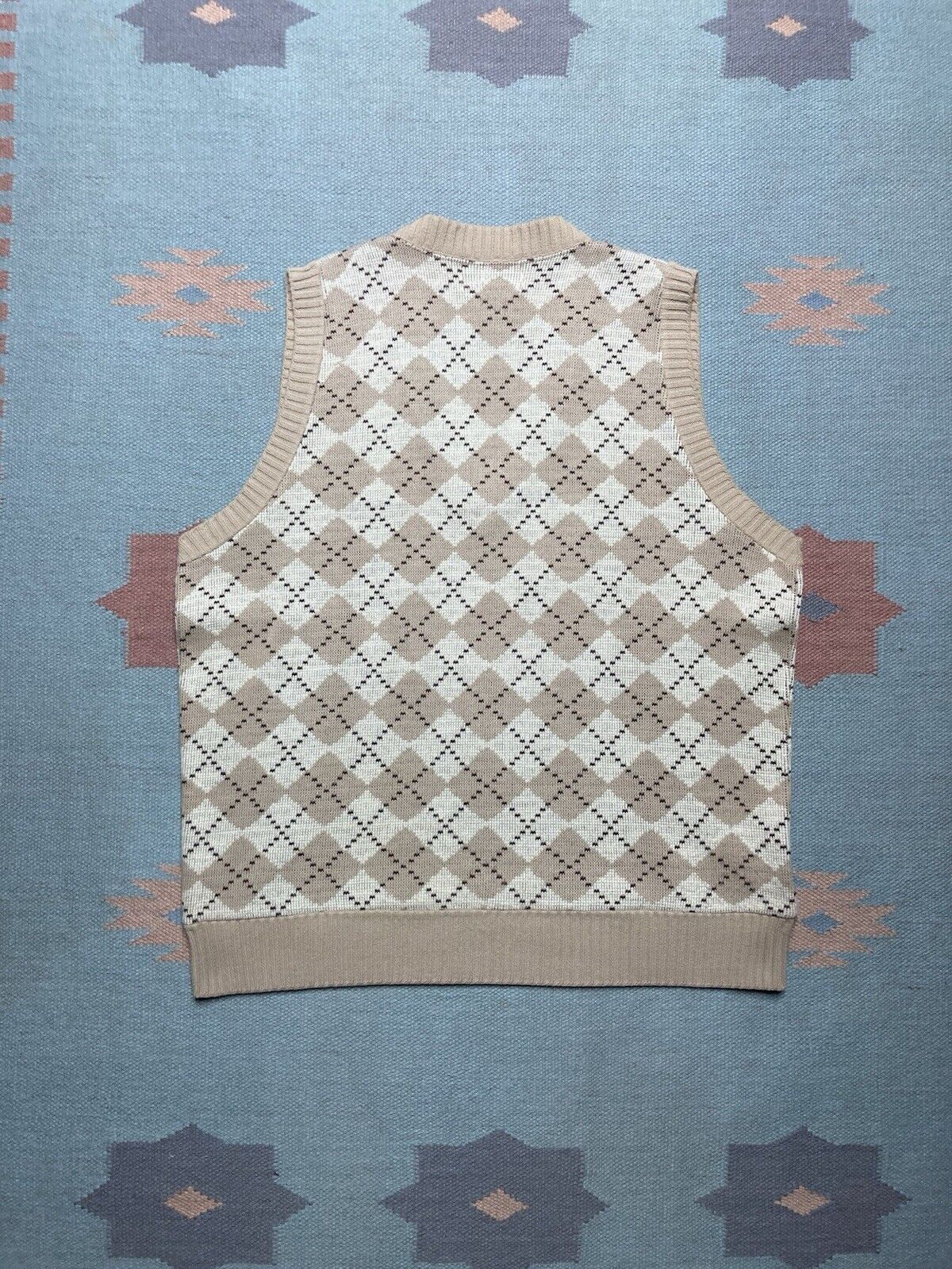 Vintage T Barry knicker co sweater vest argyle acrylic knit golf L Size US L / EU 52-54 / 3 - 4 Thumbnail