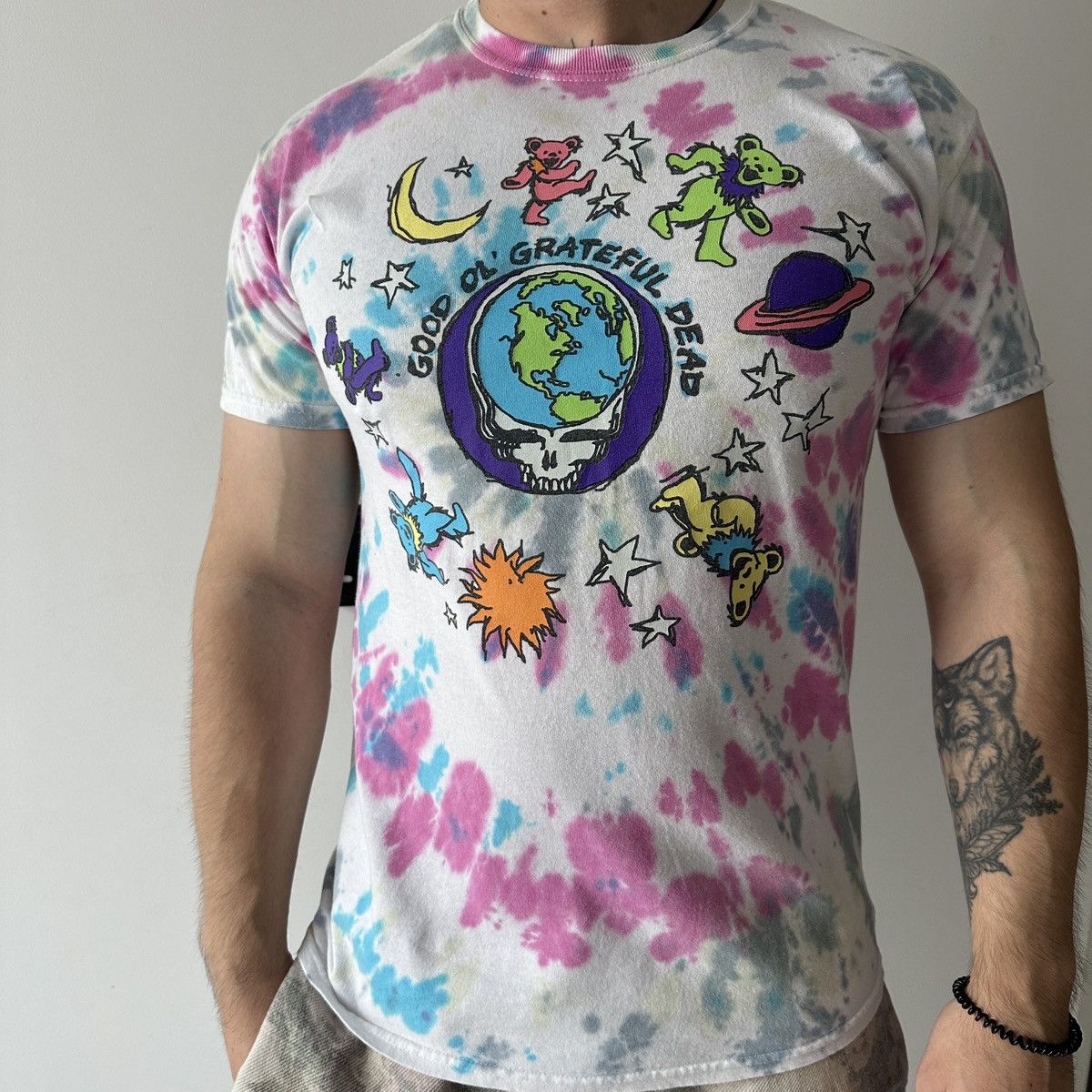 Grateful Dead Grateful Dead tie-dye psychedelic bears rock streetwear tee Size US M / EU 48-50 / 2 - 1 Thumbnail