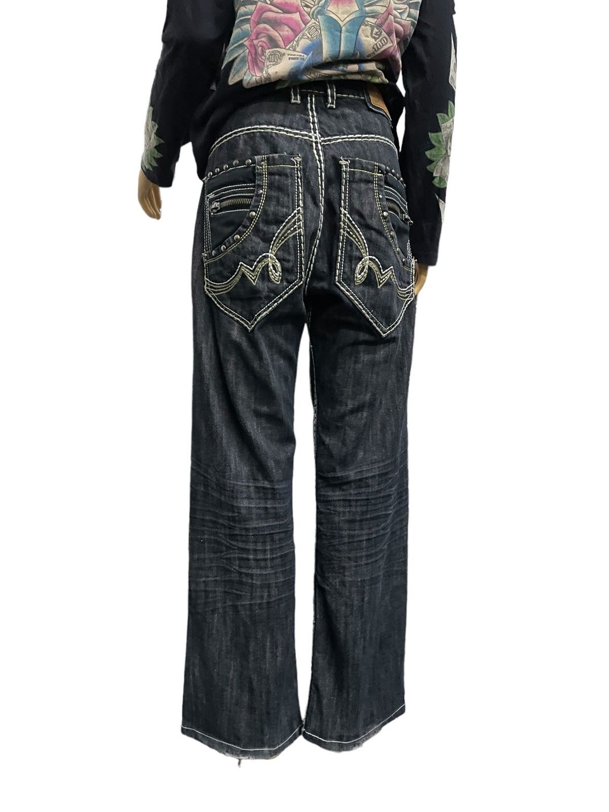 Designer × Japanese Brand Victorious Japan Heavy Thick Stitch Stud Large Poket Jeans Size US 34 / EU 50 - 4 Thumbnail