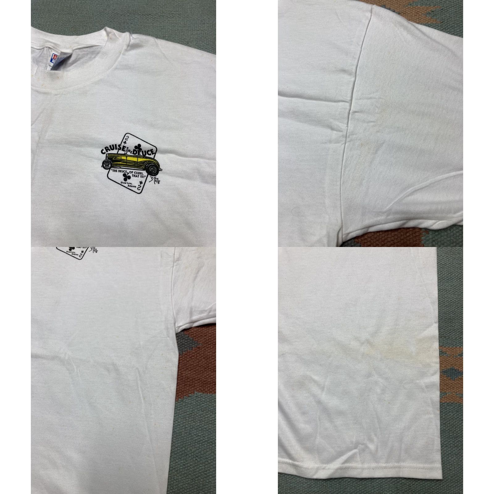 Vintage VINTAGE AriZona Shirt Classic Men XL White Steve Taylor Cars Hot Rod Cruise the Deuce T-Shirt Size US XL / EU 56 / 4 - 9 Thumbnail