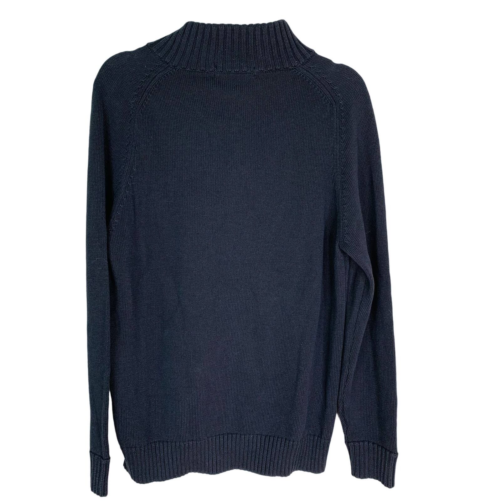 J.Crew J Crew Mens Sweater Pullover Small Black Cotton Buttons New Size US S / EU 44-46 / 1 - 2 Thumbnail