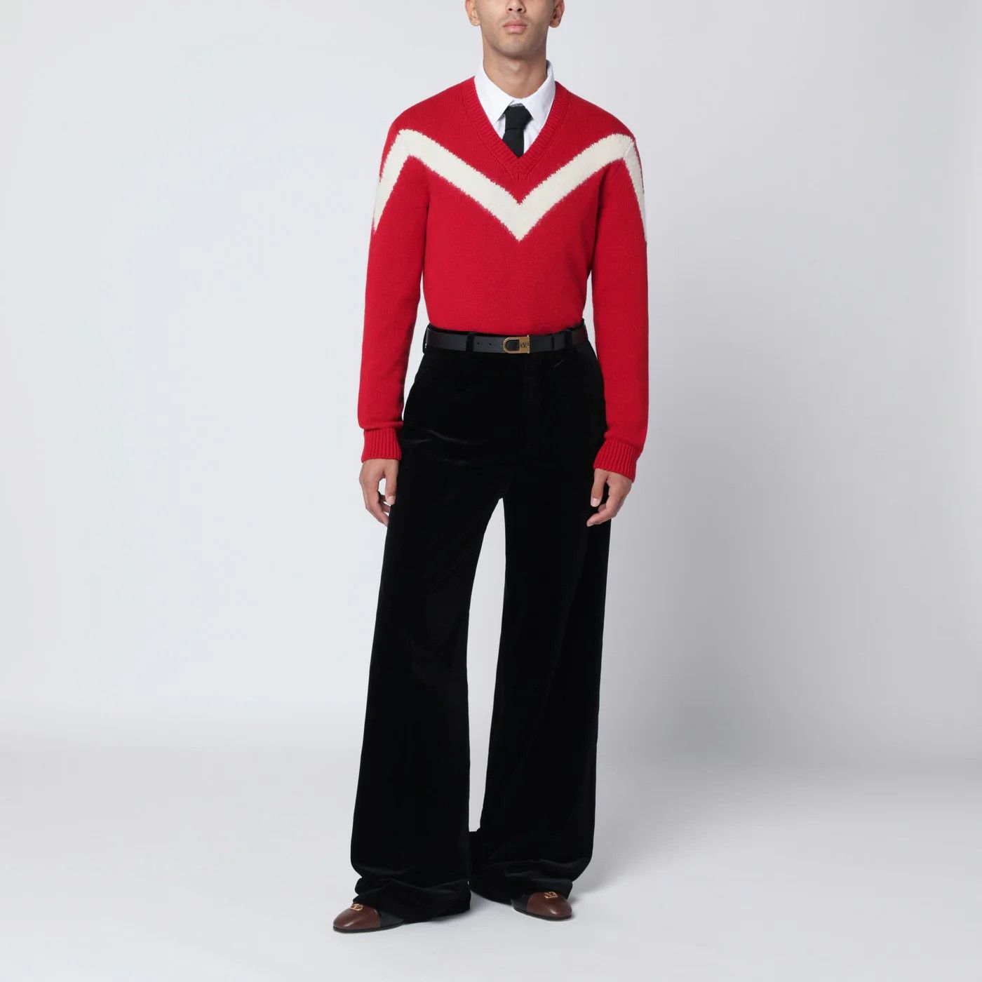 Valentino o1d2blof0326 Vlogo Sweater in Red Size US L / EU 52-54 / 3 - 2 Thumbnail