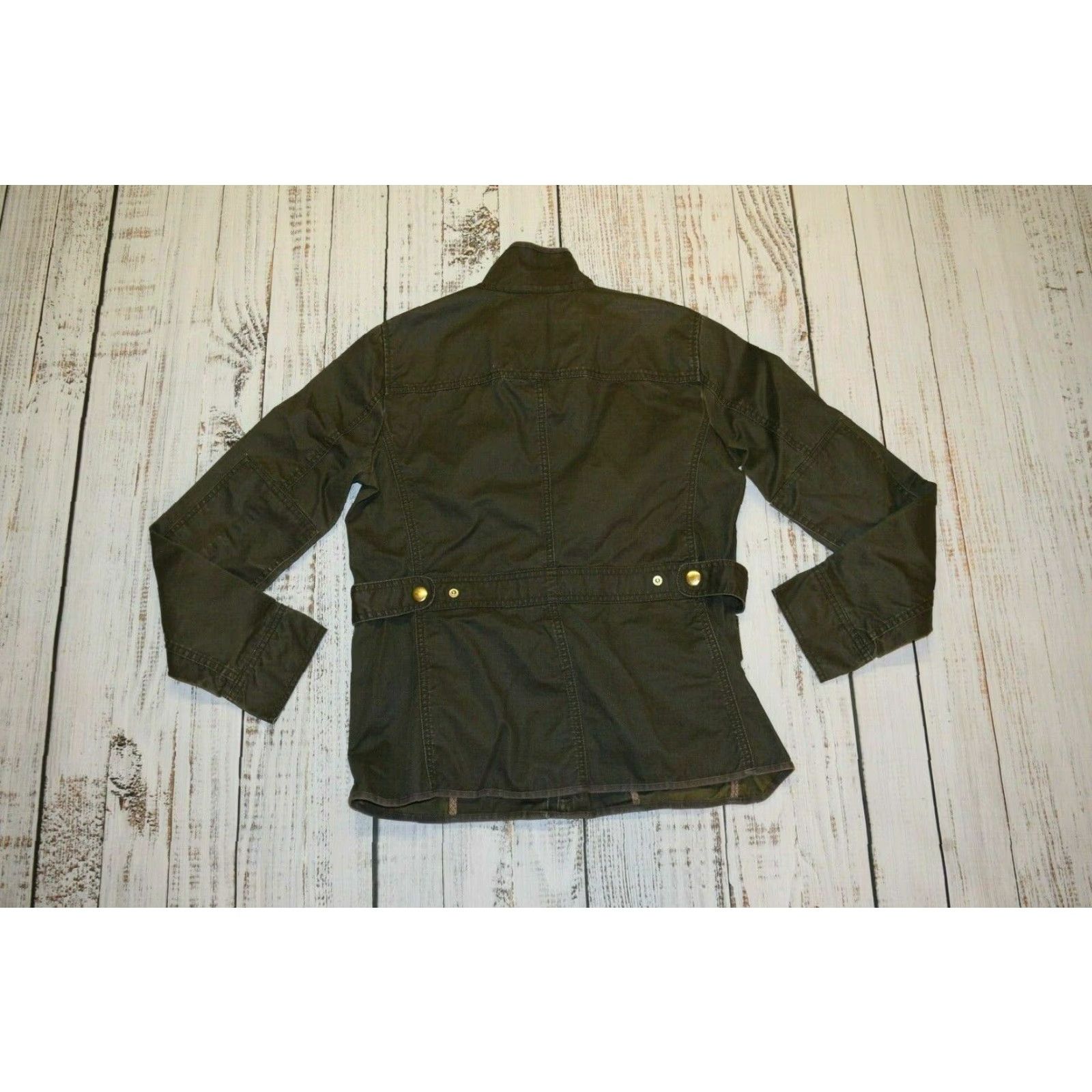 J.Crew J.CREW Downtown Field Jacket Coat S Olive Waxed Relaxed Boyfriend Womens Jacket Size S / US 4 / IT 40 - 8 Thumbnail