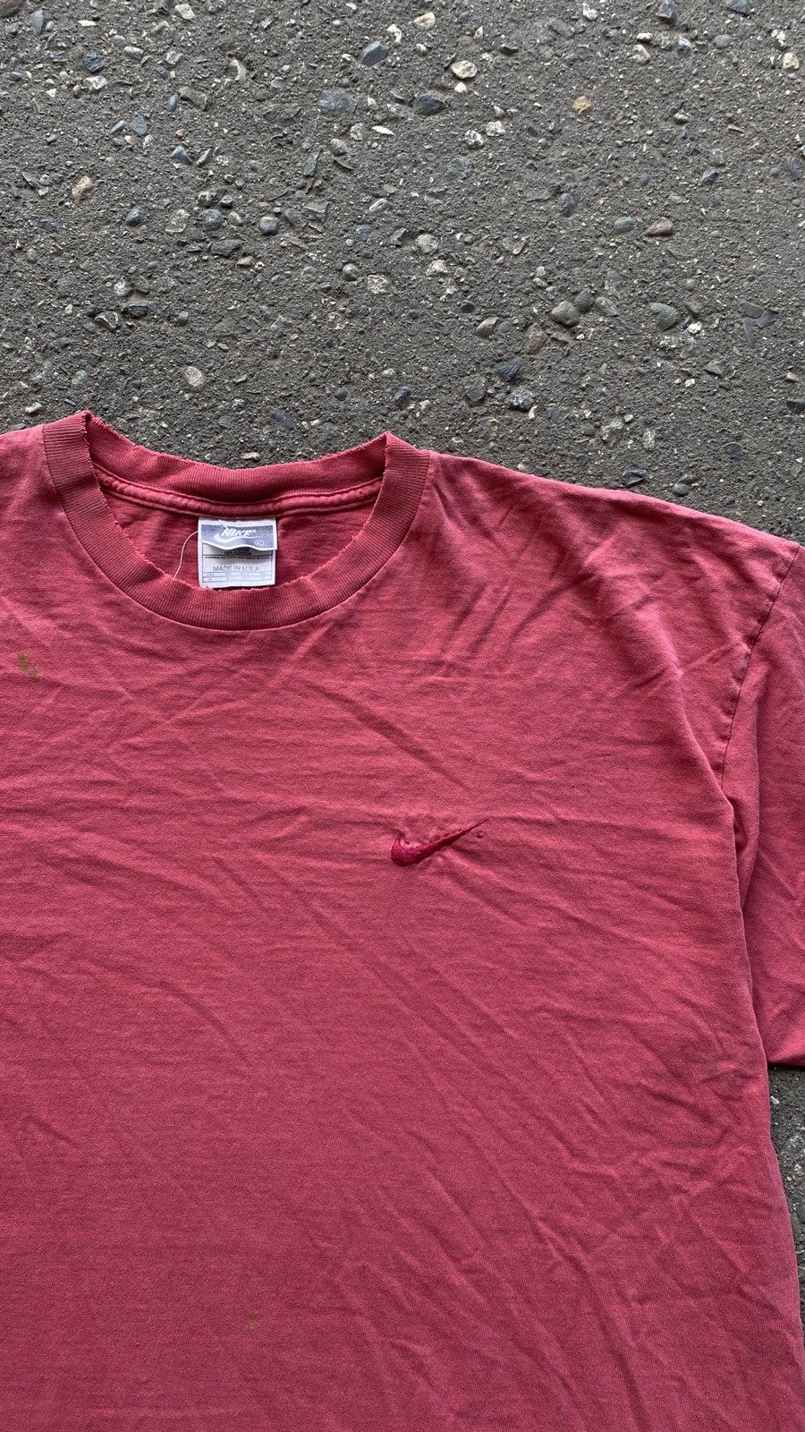 Nike × Vintage 90s Nike Mini Swoosh Tee Size US XL / EU 56 / 4 - 3 Thumbnail