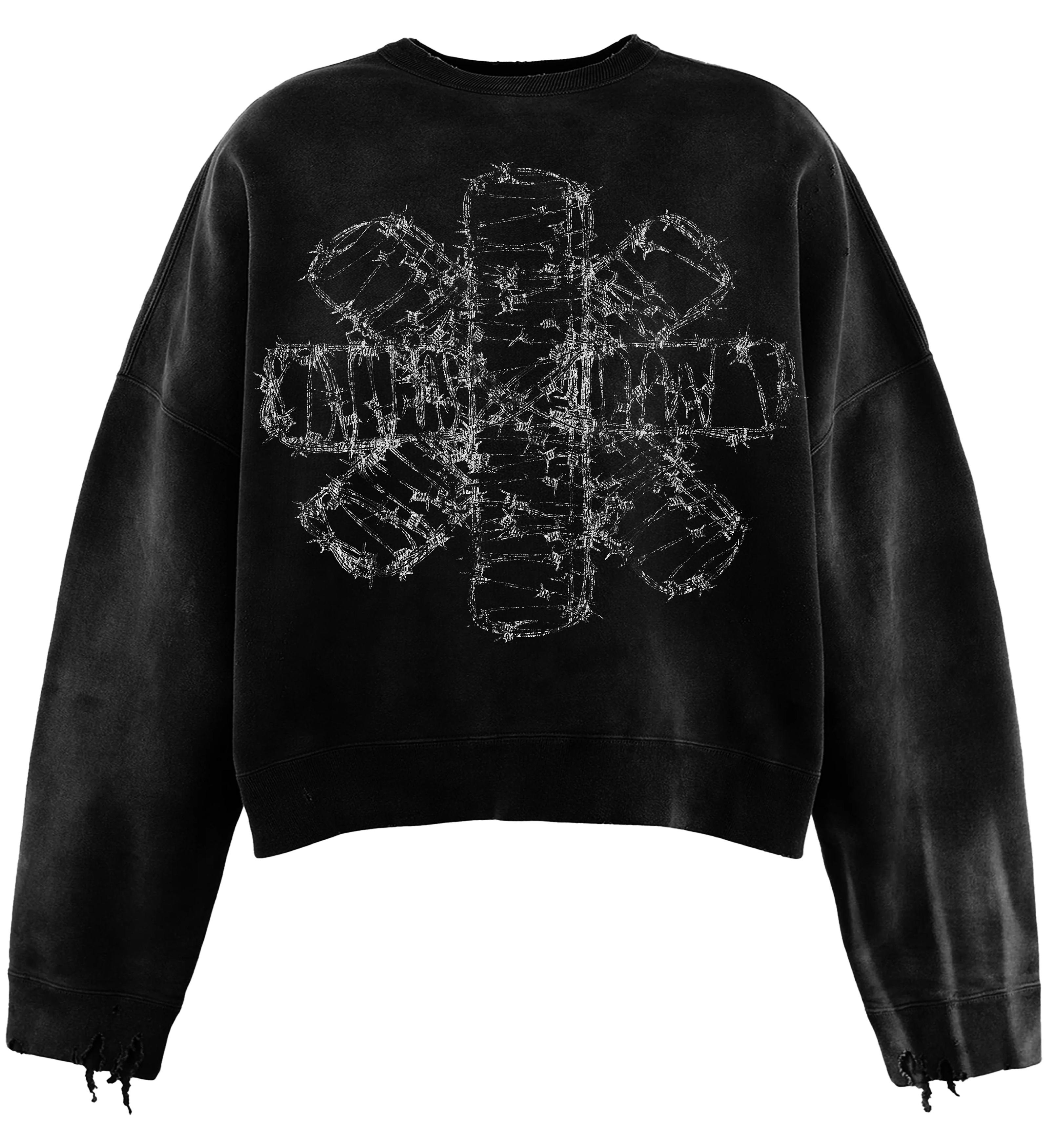 LOSTSHDWS LOSTSHDWS 'Barbed Wire' Black Sweatshirt Size US L / EU 52-54 / 3 - 1 Preview