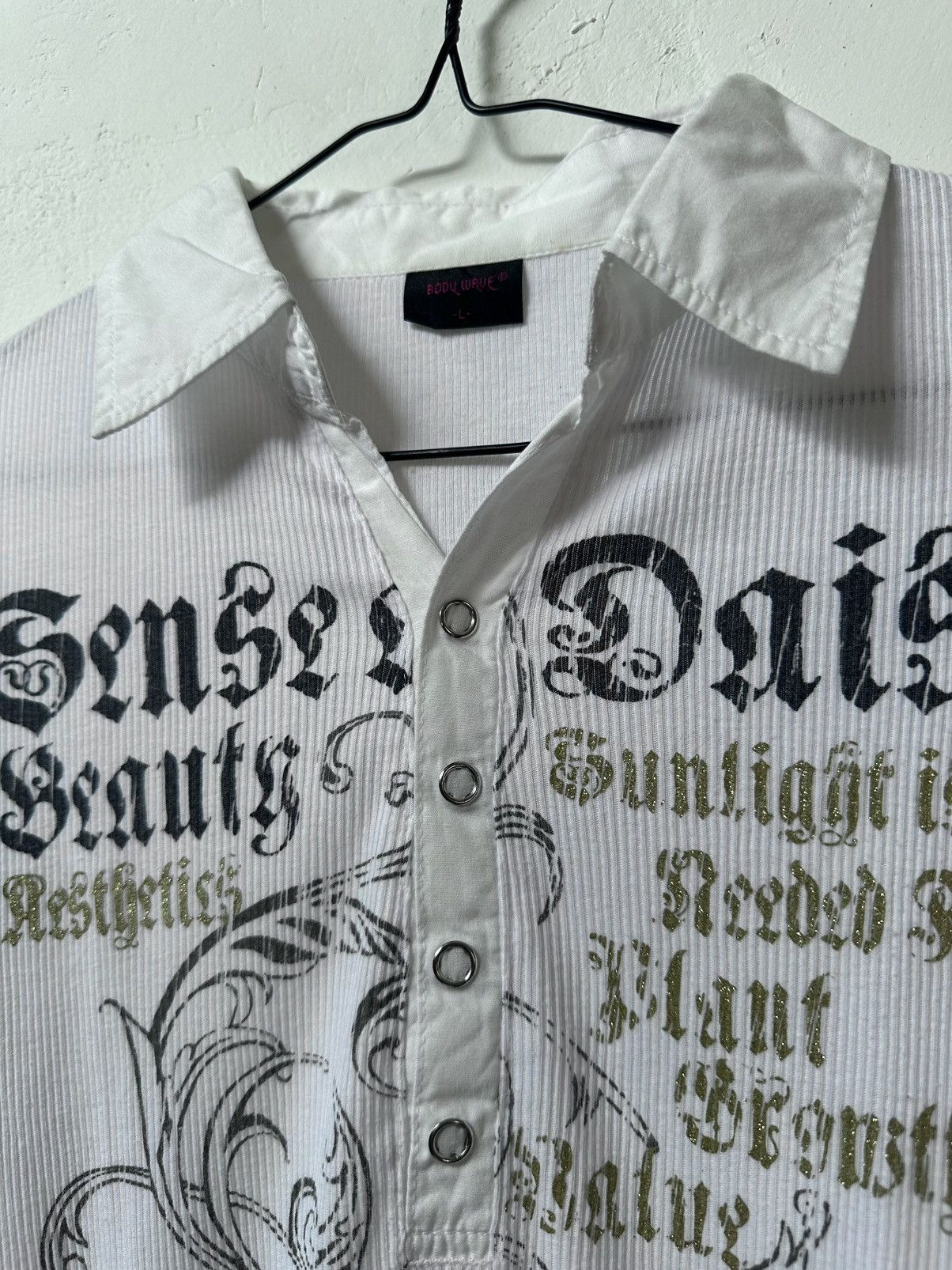Japanese Brand Y2K Japanes Mind Games Poem Double Layer Vkei Gothic Style Size US M / EU 48-50 / 2 - 3 Thumbnail