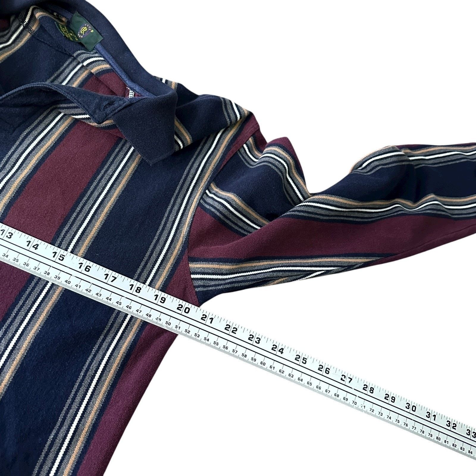 Club Room Vintage Club Room Rugby Polo Shirt Men M Maroon Blue Striped Size US M / EU 48-50 / 2 - 7 Thumbnail