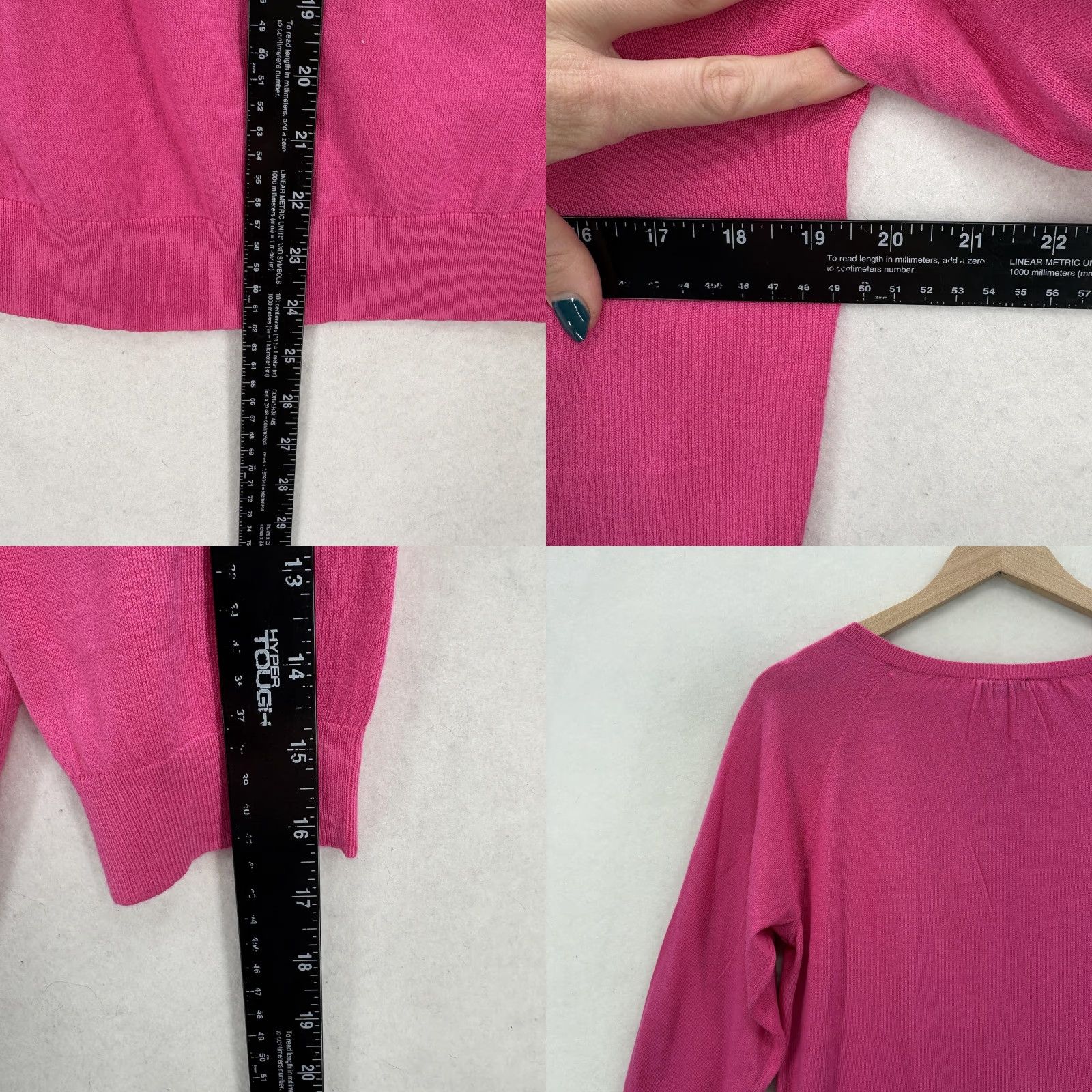 Ann Taylor Ann Taylor Sweater Womens Medium Pink Square Neck 3/4 Sleeve Knit Pullover NWT Size M / US 6-8 / IT 42-44 - 8 Thumbnail