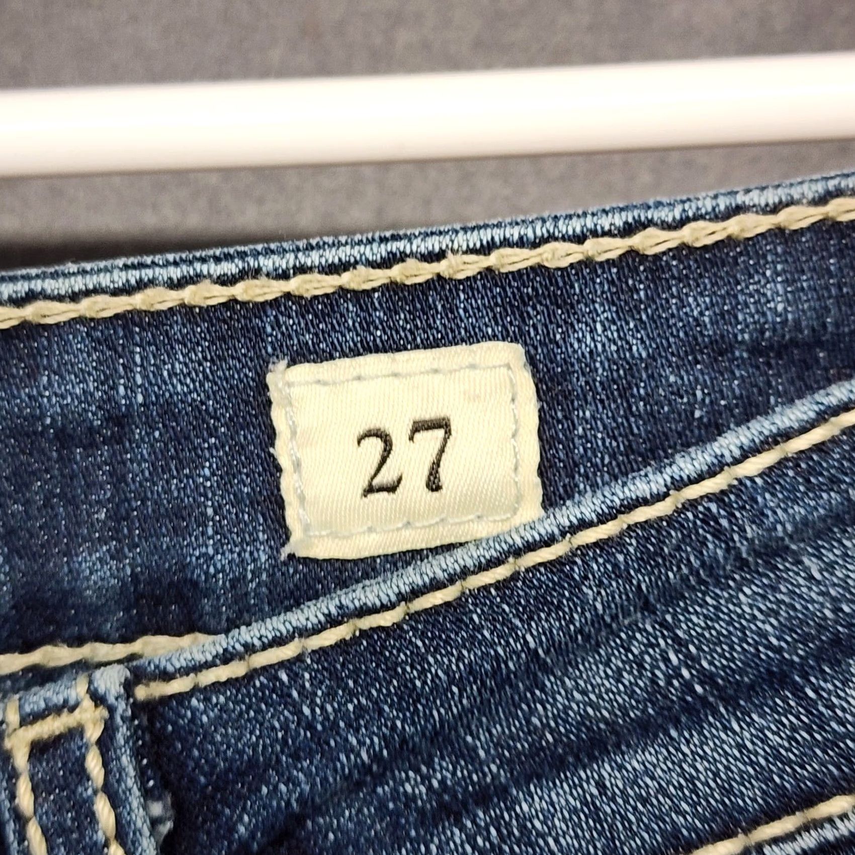 BKE BKE Womens Jeans Payton Size 27 Low Rise Straight Dark Wash Stretch Casual Size 27" / US 4 / IT 40 - 5 Thumbnail