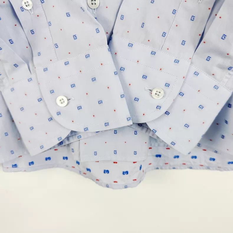 Gucci Gucci Light blue lapel embroidered G logo long-sleeved shi Size M / US 6-8 / IT 42-44 - 6 Thumbnail