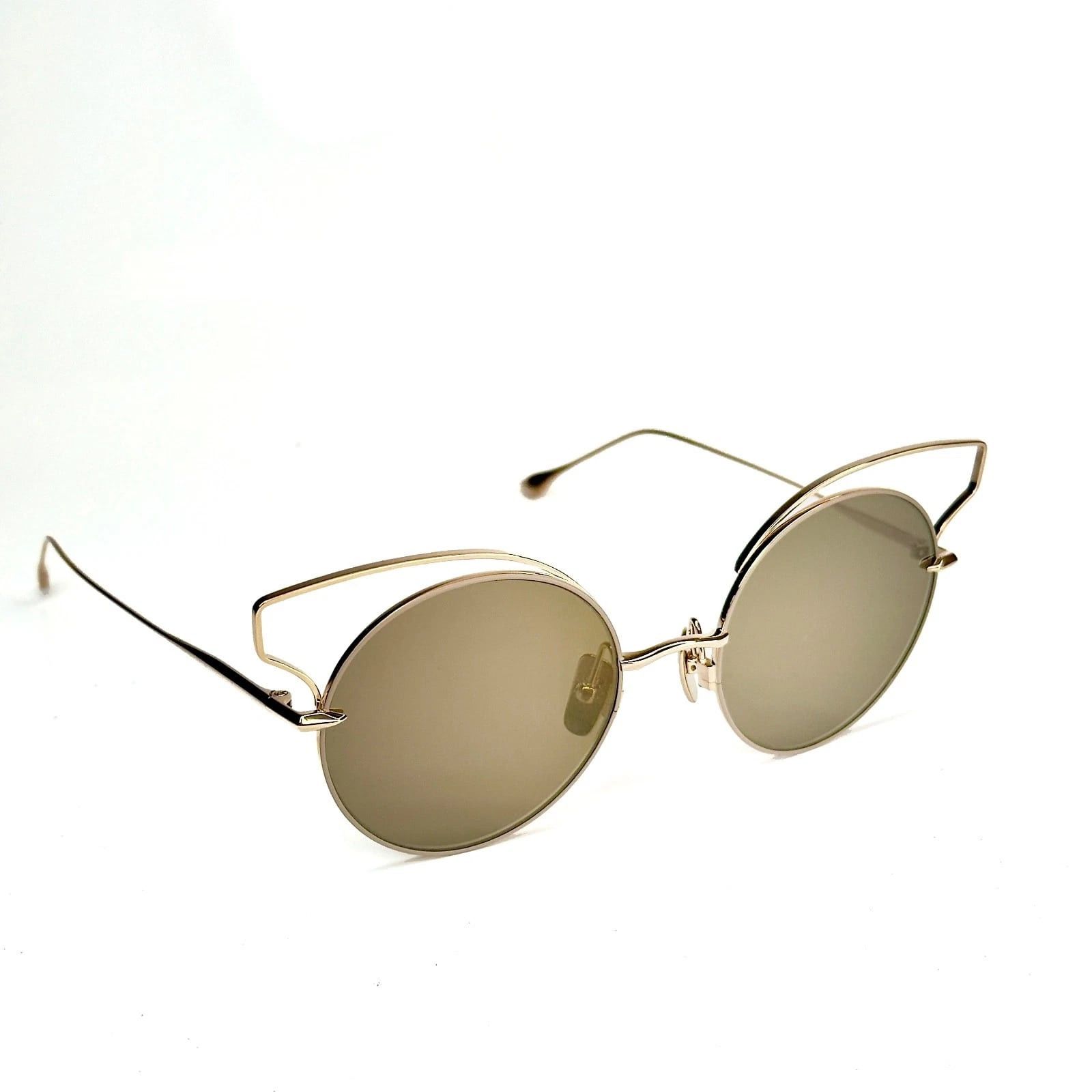 Dita DITA BELIEVER Round 18K Plated Mirrored 23008 B Sunglasses Size ONE SIZE - 8 Thumbnail