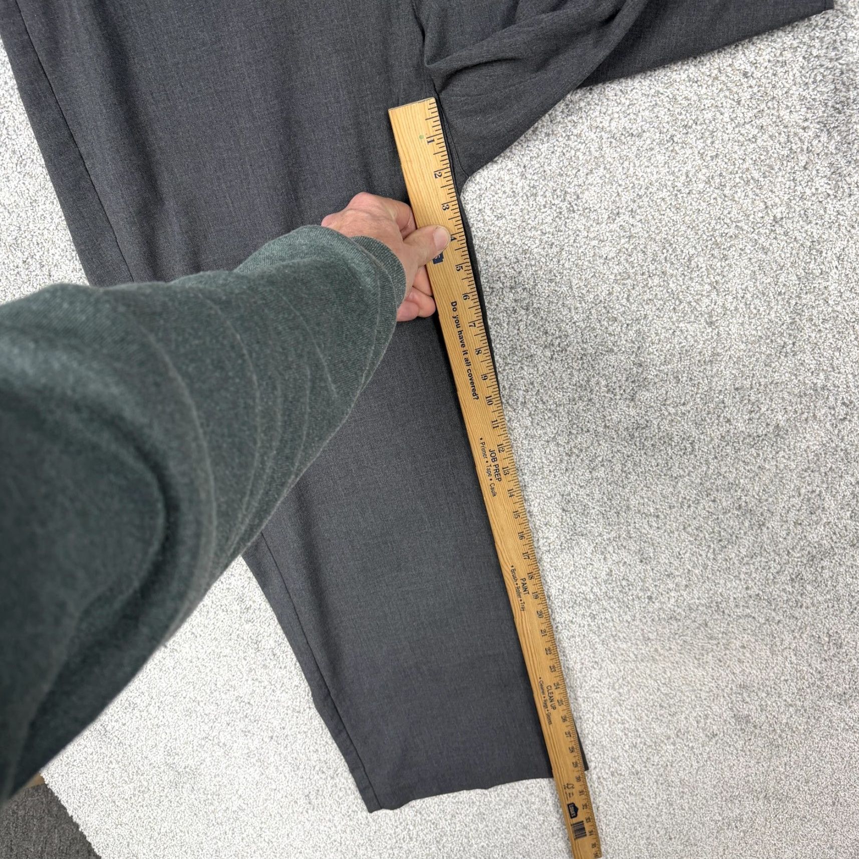Vintage Chico's Dress Pants Womens 3 Gray Straight Leg Twill Stretch Office Career Chic Size 26" / US 2 / IT 38 - 4 Thumbnail