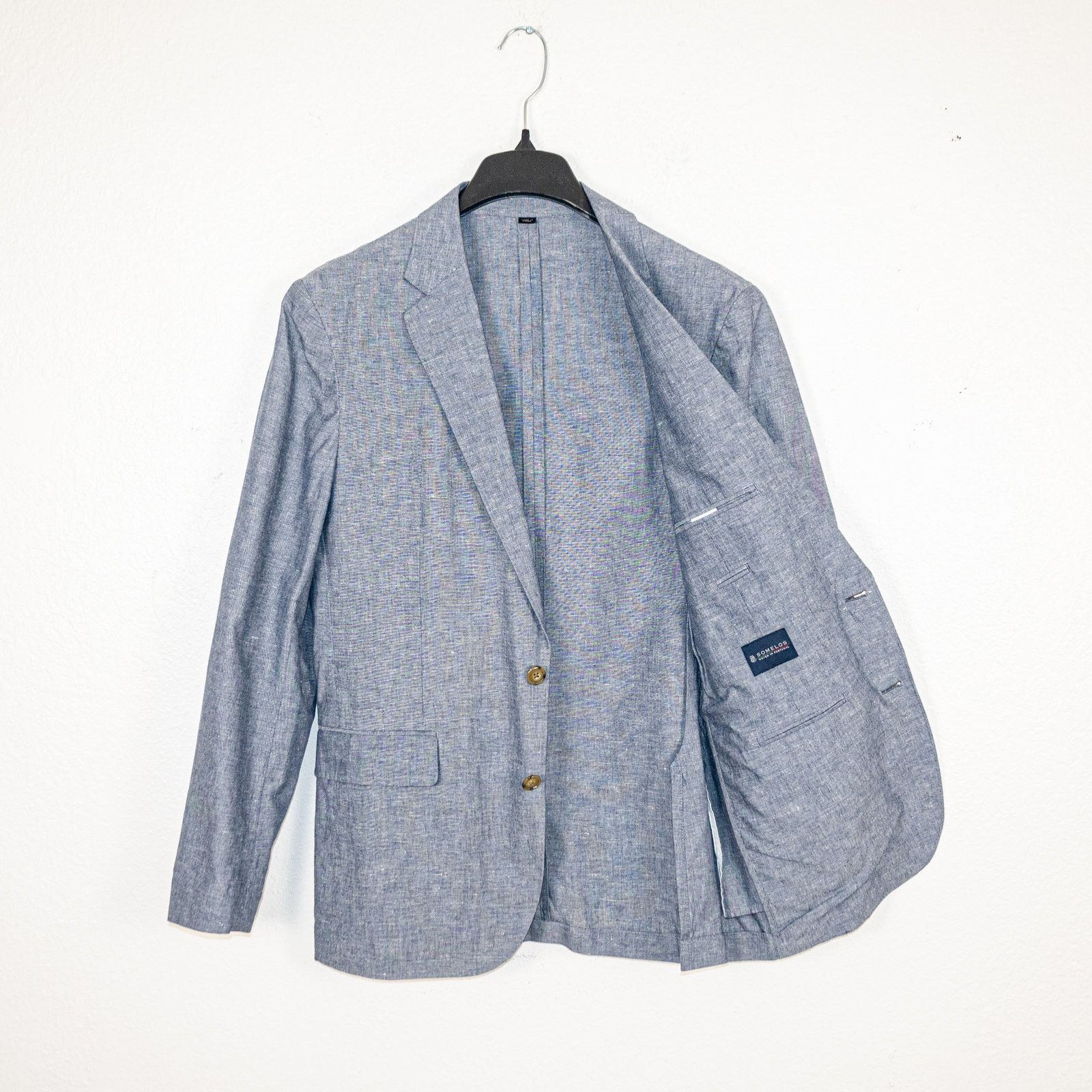 J.Crew J.Crew Ludlow Slim Unstructured suit Jacket Cotton-Linen Size 38R - 2 Thumbnail